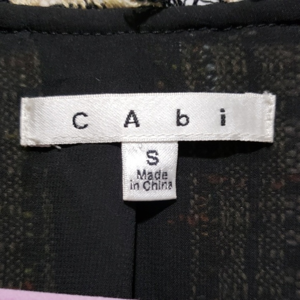 *SOLD* CAbi Paris Boucle Tweed Fringed Lined Jacket S - Picture 4 of 8